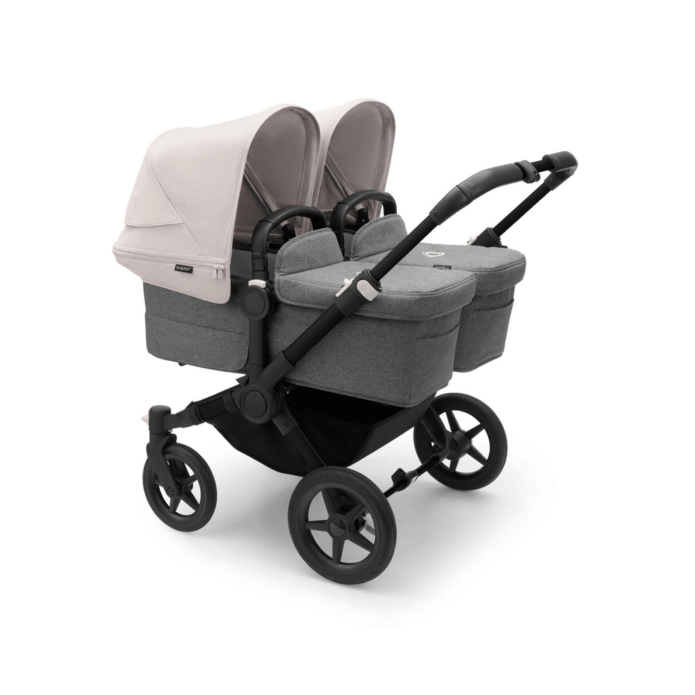 Коляска для двойни Bugaboo Donkey 5 Twin Black/ Grey melange/ Misty White #1