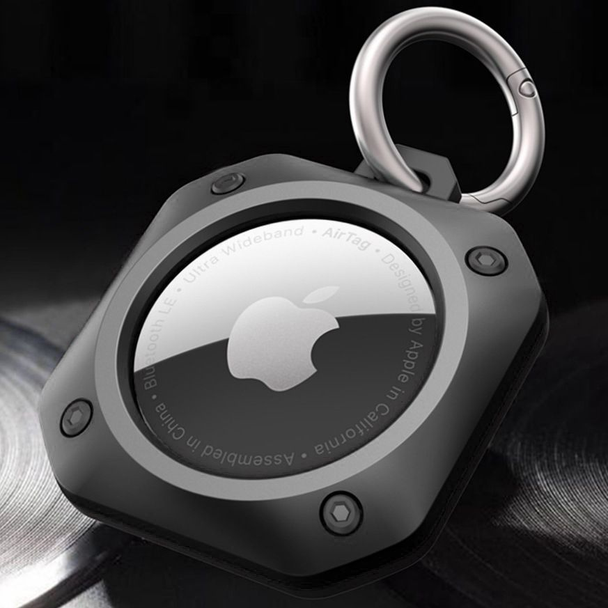Чехол ударопрочный противоударный для смарт-метки Apple AirTag черный  #1