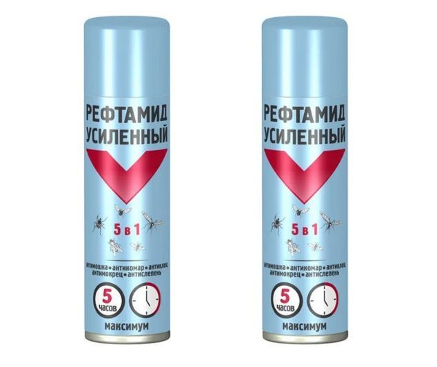 Рефтамид 5 в 1 аэрозоль-репеллент Максимум, усиленный ,150мл., 2 штуки  #1