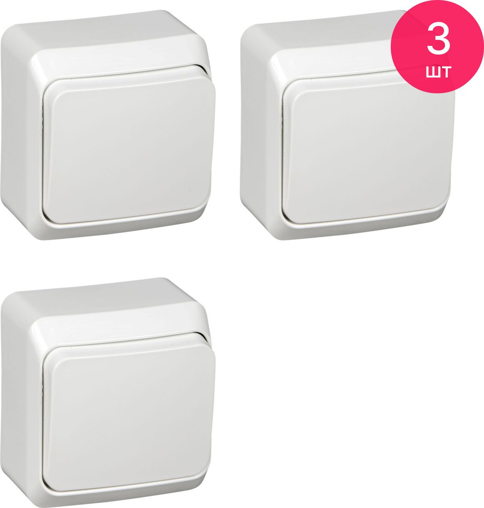 Выключатель Systeme Electric, клавиш 1 шт, монтаж Открытый - купить с ...