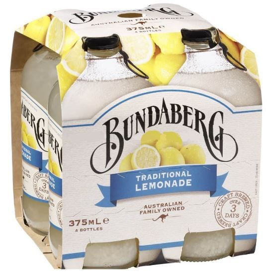 Напиток газированный Bundaberg Traditional Lemonade / Бандаберг Традиционный Лимонад, 375 мл * 4 шт, #1