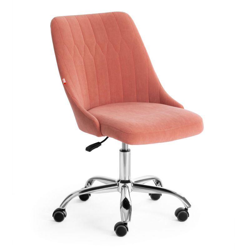 Кресло офисное TETCHAIR SWAN флок , розовый, 137 #1