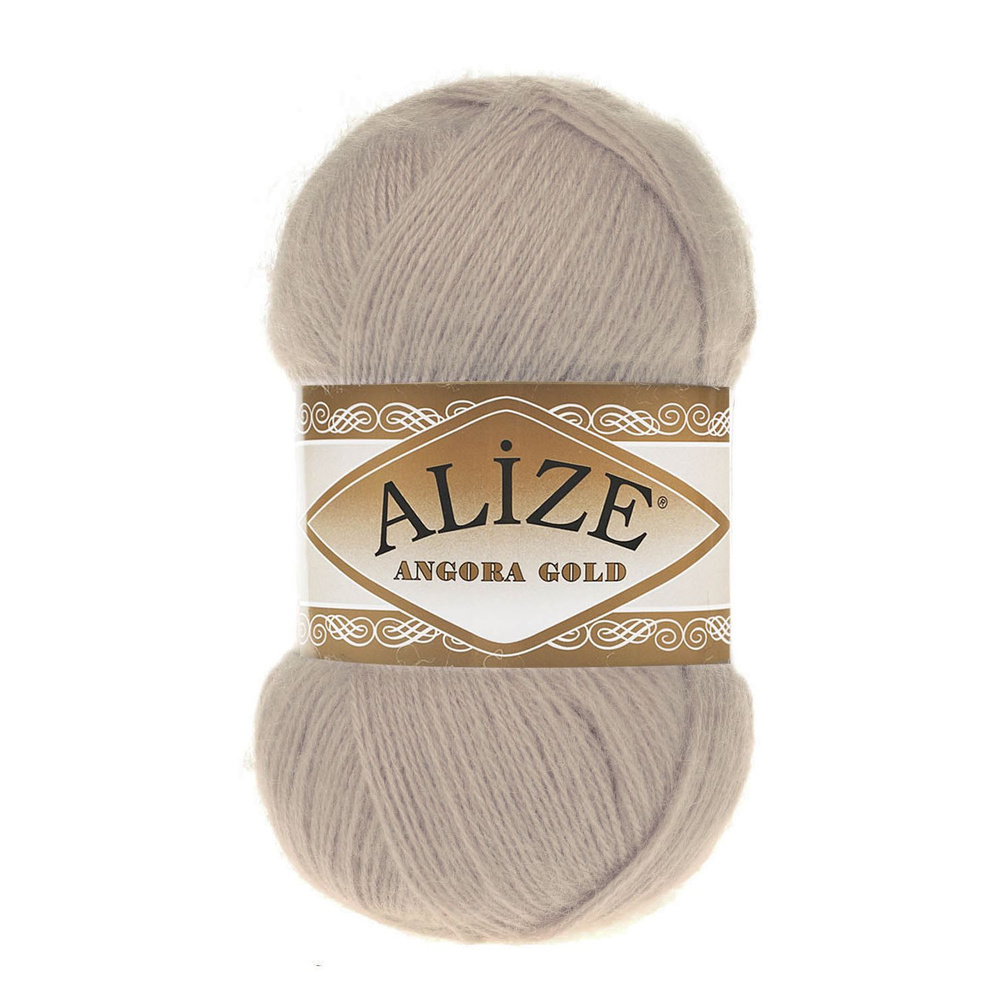 Пряжа Alize Angora Gold (506) Цвет - Молочно - бежевый #1