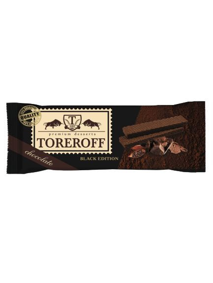 Вафли Toreroff Black Edition шоколадные, 160г, 7 штук #1