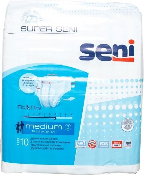 Подгузники для взрослых Super Seni AIR Medium (75-110см), 10шт #1