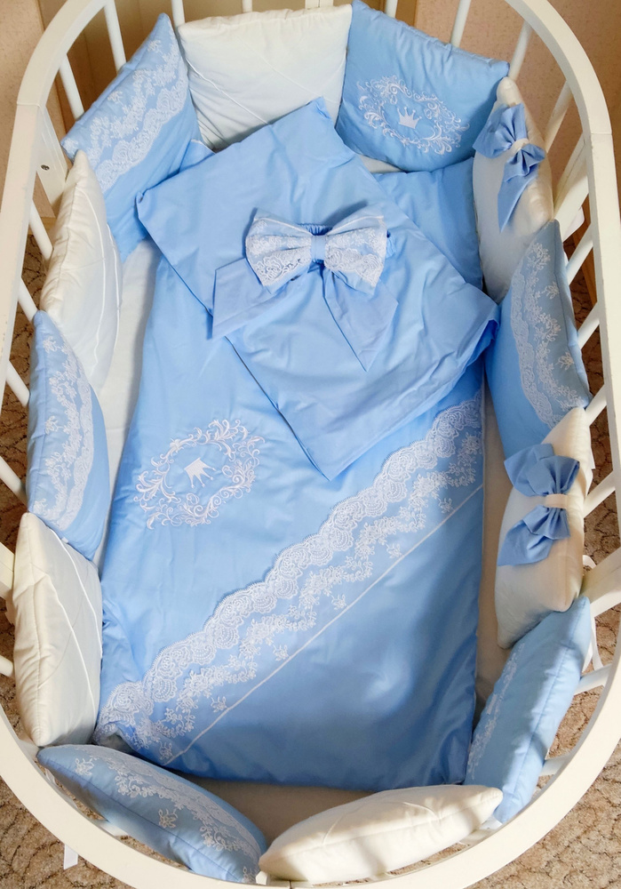 Комплект с бортиками в кроватку для новорожденных Прованс  #1