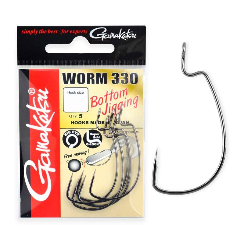 Крючки Gamakatsu Worm 330 Bottom Jigging № 3/0 5 шт. #1