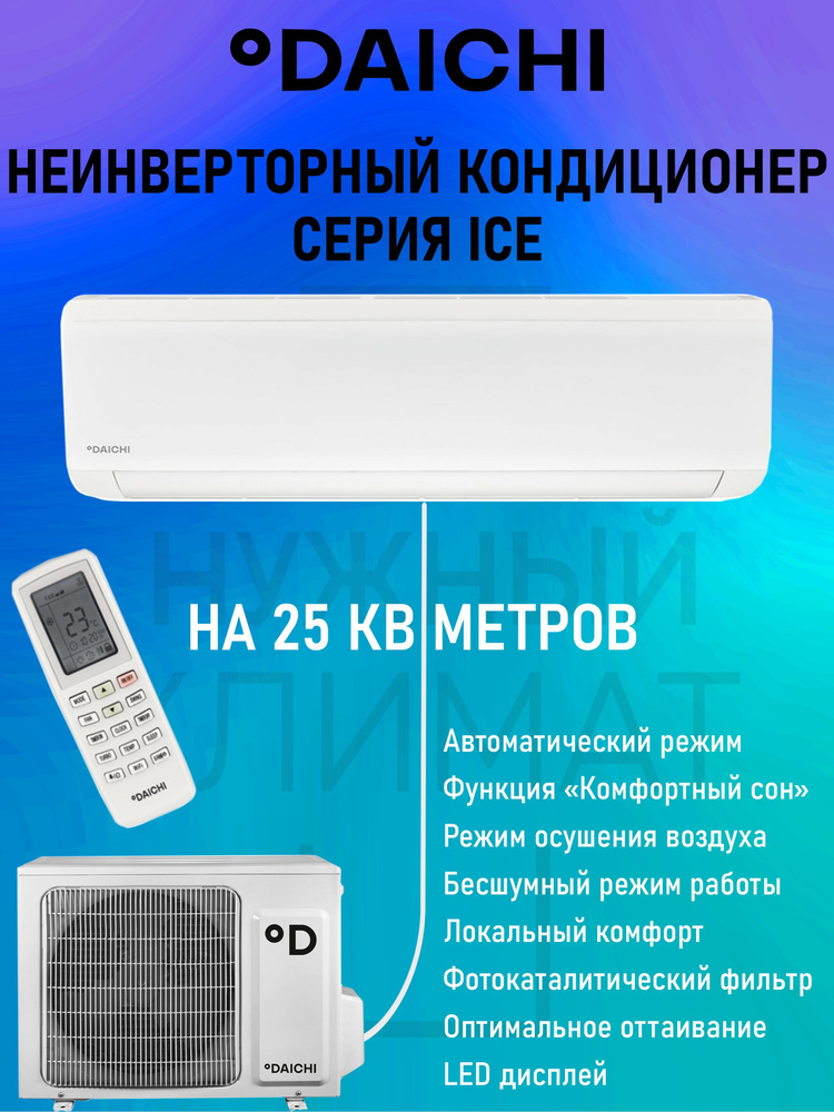 Настенная сплит-система DAICHI ICE25AVQ1-1/ICE25FV1-1 - купить по ...