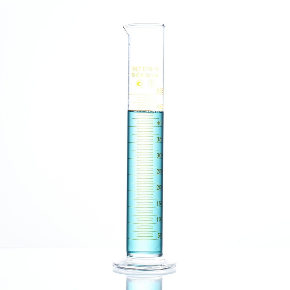 Цилиндр мерный 500 мл (лабораторный: исполнение 1 - на стеклянном основании) 1-500-2  #1