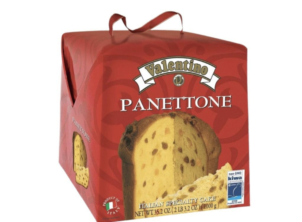 Кулич Valentino Panettone с изюмом и цукатами (картон), 1 кг #1