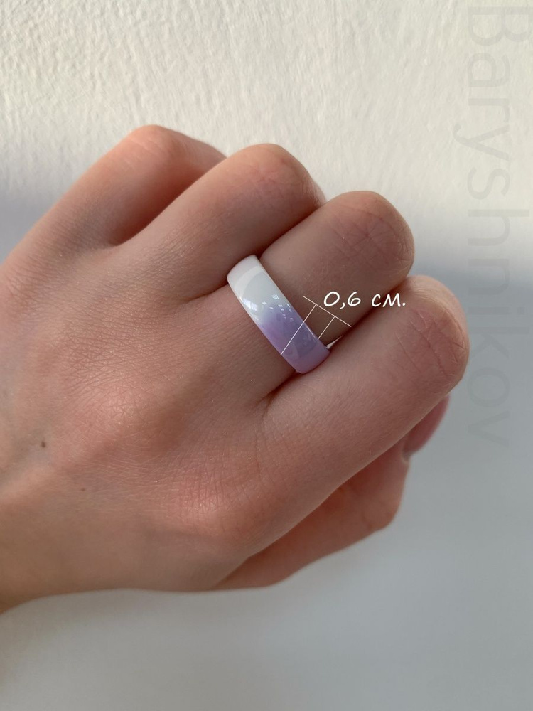 Кольцо керамика 6мм Керамическое кольцо 20 #1