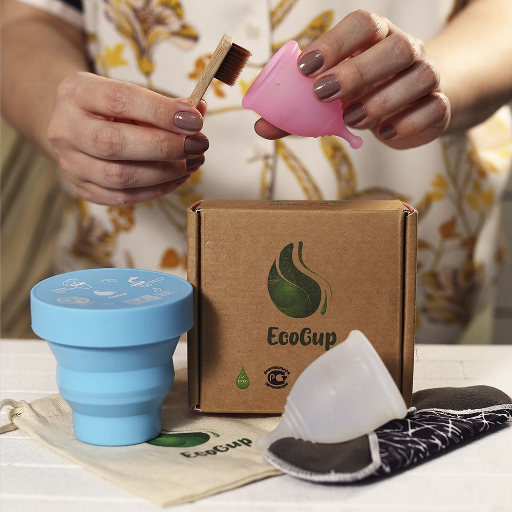 Менструальные чаши EcoCup размер S, L с аксессуарами #1