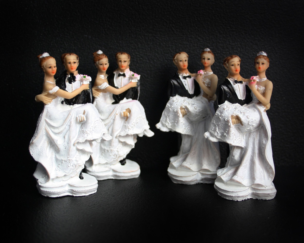Бонбоньерки свадебные, мини фигурки, 12 штук #1