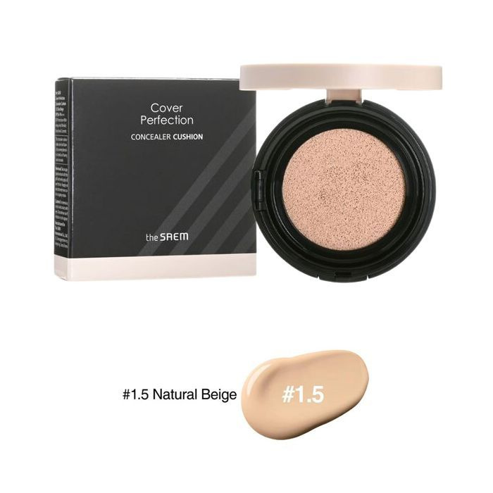 The Saem Консилер-кушон 12 г Cover Perfection Concealer Cushion SPF50, оттенок 1.5 Natural Beige  #1