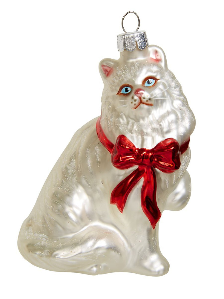 Елочное украшение "Кошка с красным бантиком" Holiday Classics #1