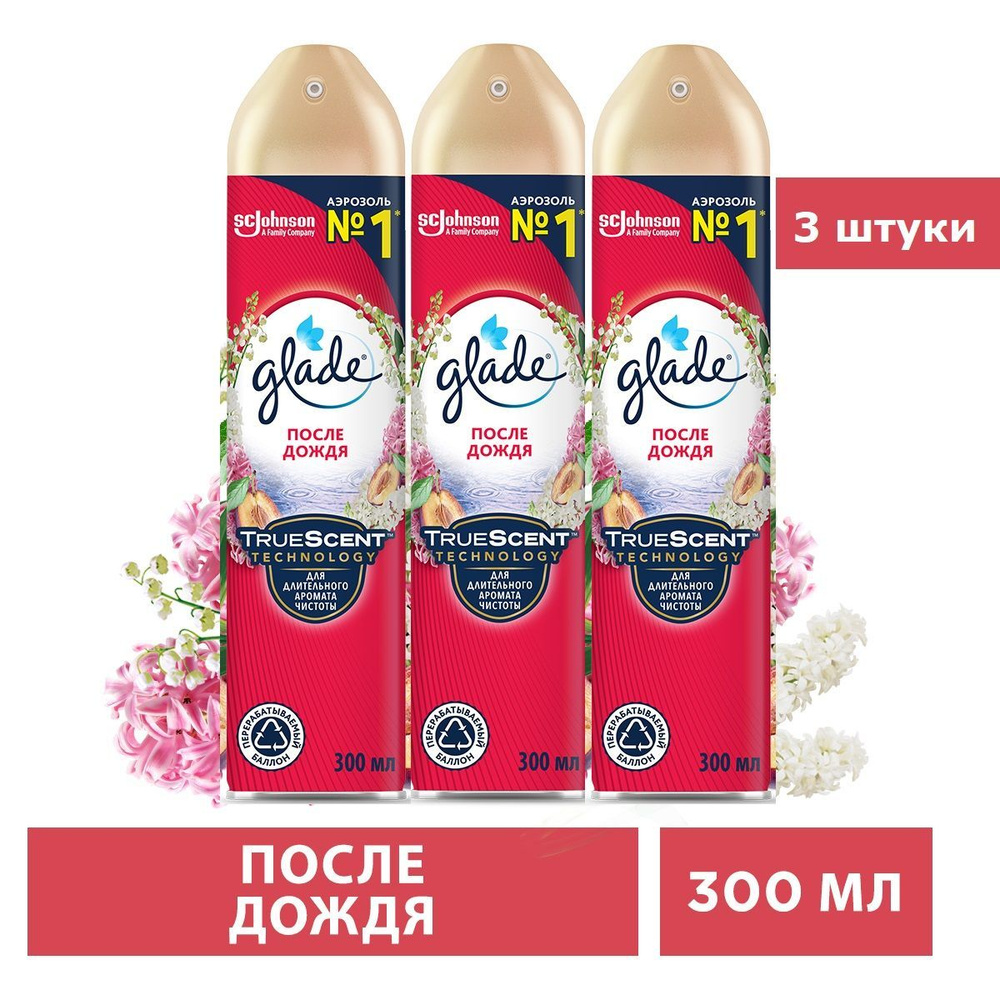 Glade Аэрозоль После дождя, 300мл, 3шт #1