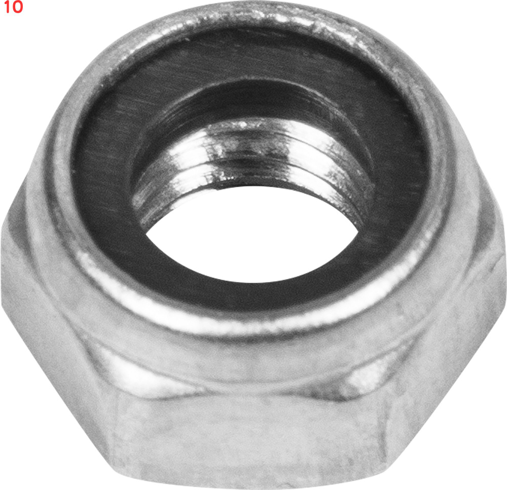 Гайка самоконтрящаяся М6, DIN 985, нержавеющая сталь, 10 шт. (10 шт.), ZR82351191  #1