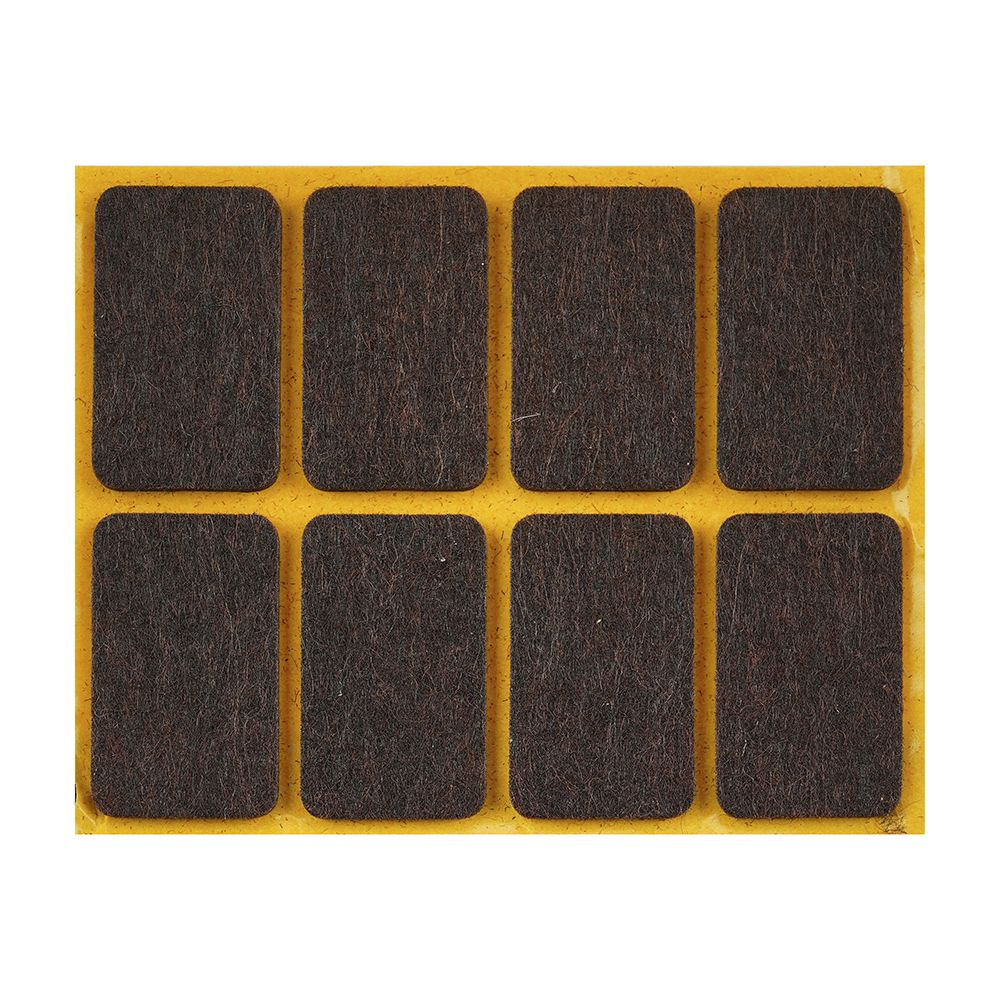 Подпятники фетровые FIXBERG самоклеящиеся, 22х36 мм, коричневые, 8 шт./уп.  #1