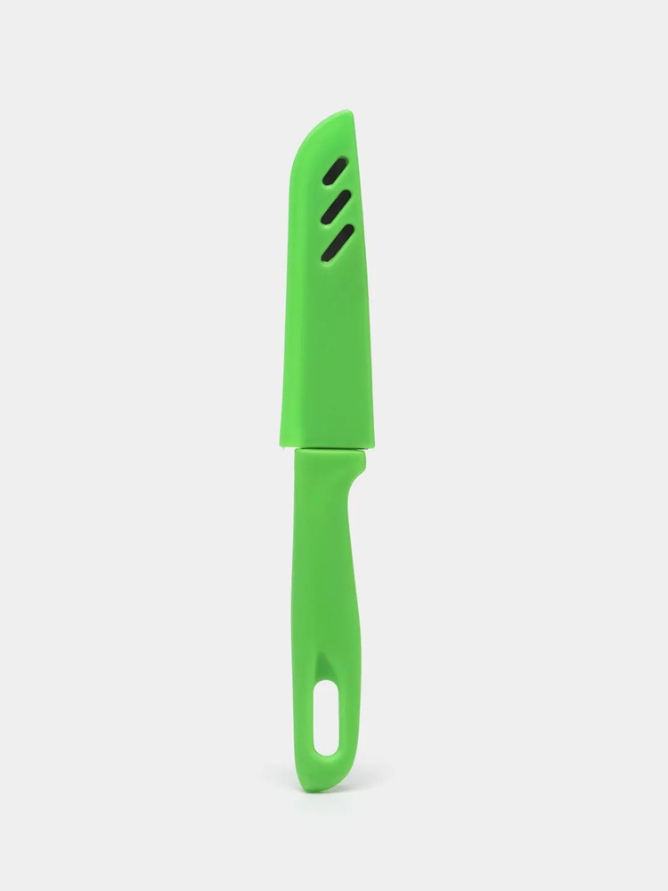 Нож кухонный в футляре / Нож туристический, цвет зеленый  #1