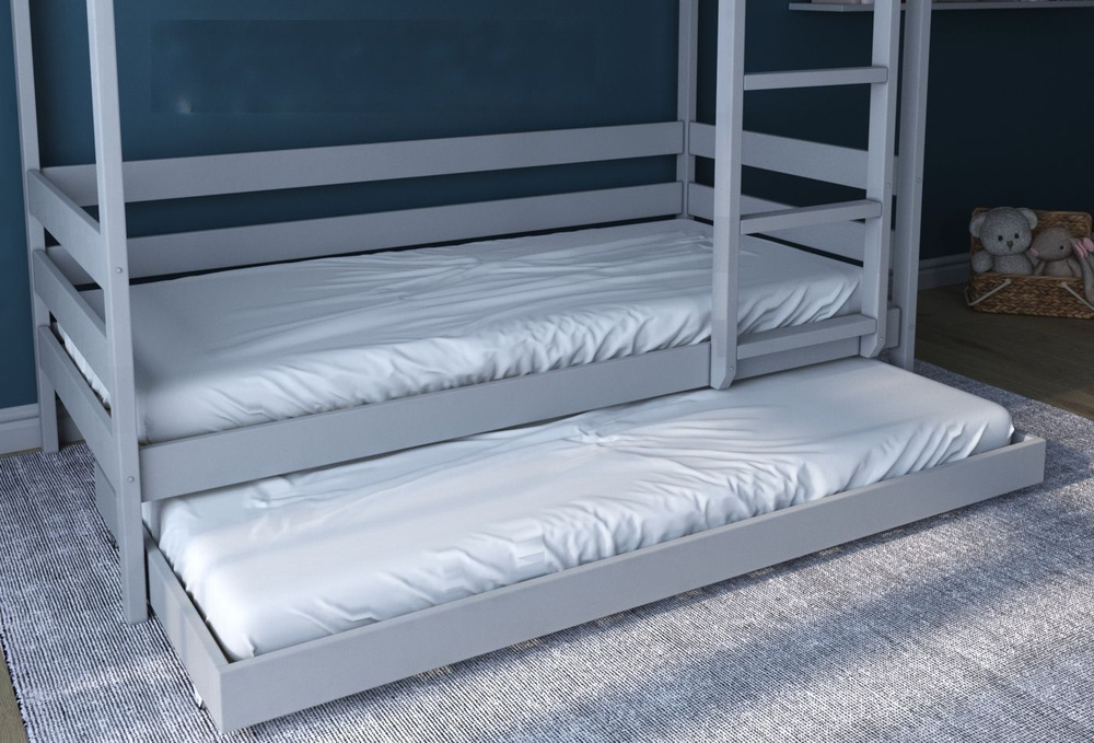 Smart Bed Кровать детская 87х160х18.5 см, Выкатное спальное место серое  #1