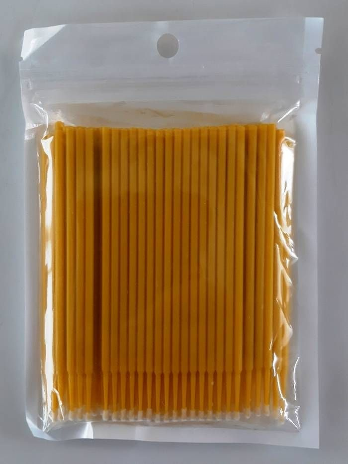 Микробраши в пакете, цвет жёлтый, 100 шт в 1 упаковке #1