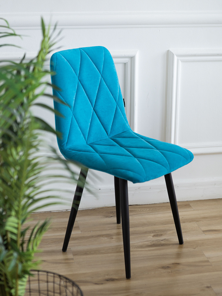 Мягкие стулья Милана для кухни и комнаты со спинкой / 4 шт, синий  #1