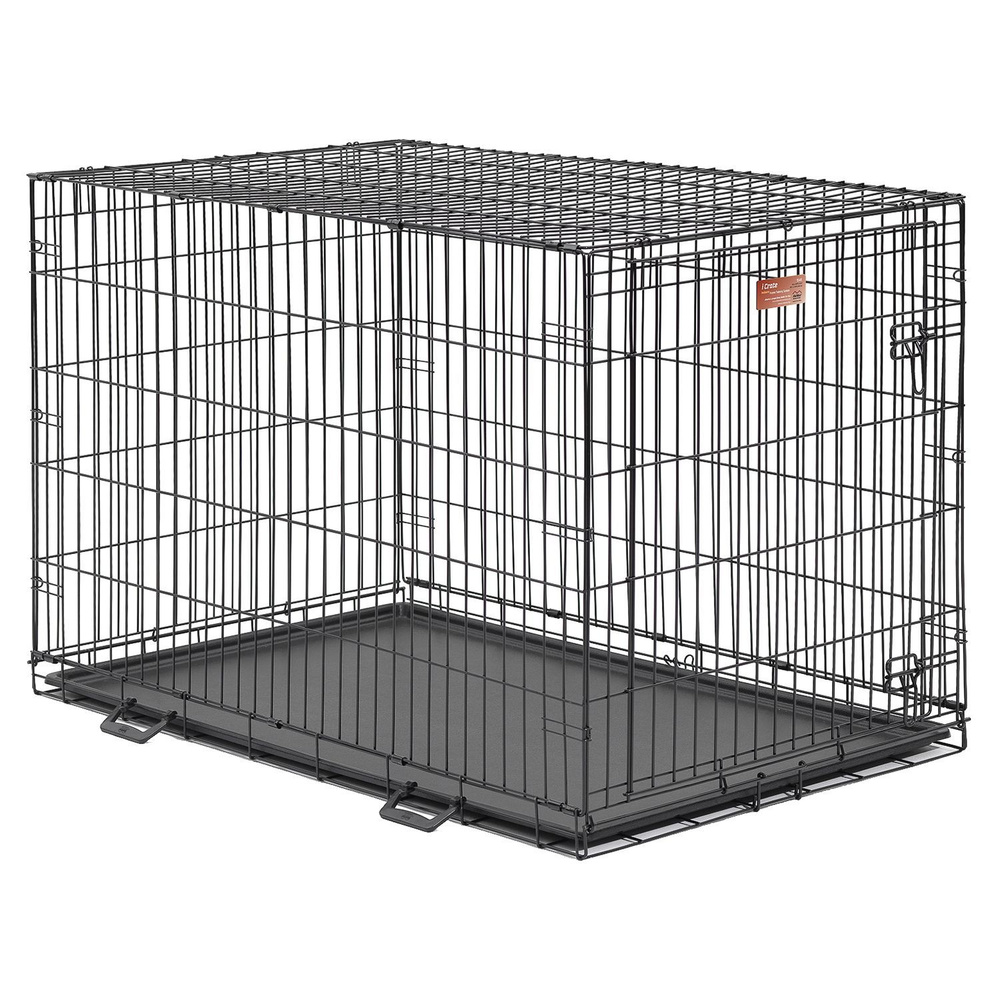 Клетка MidWest iCrate для собак 124х76,5х81,5h см, 1 дверь, черная 1548 #1