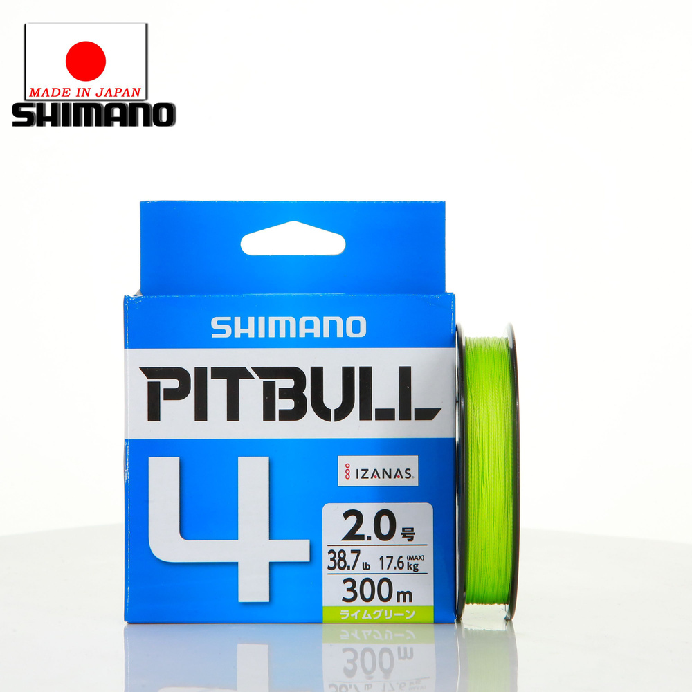 Шнур Shimano PL-M54R Pitbull 4 300m #2.0 Lime Green #1