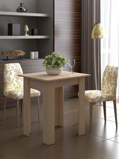 Стол кухонный обеденный для кухни деревянный небольшой не раскладной в столовую, гостинную, на кухню, #1