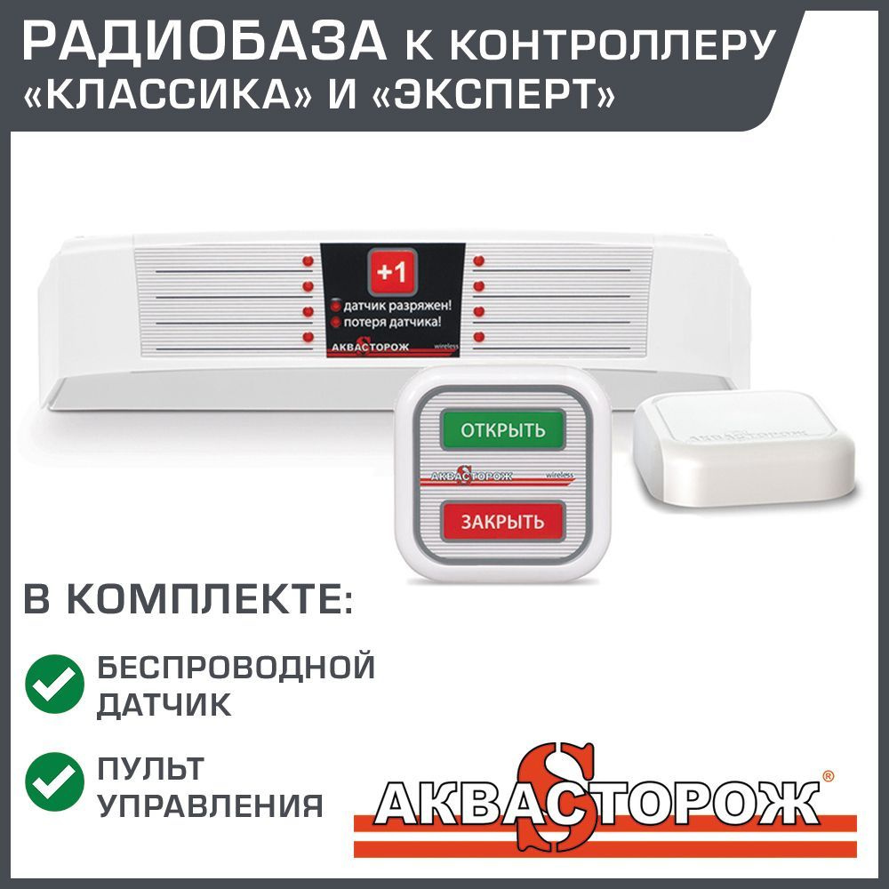 Радиобаза Аквасторож с 2-мя беспроводными датчиками (детектор + копка дистанционного управления) / Поддержка #1