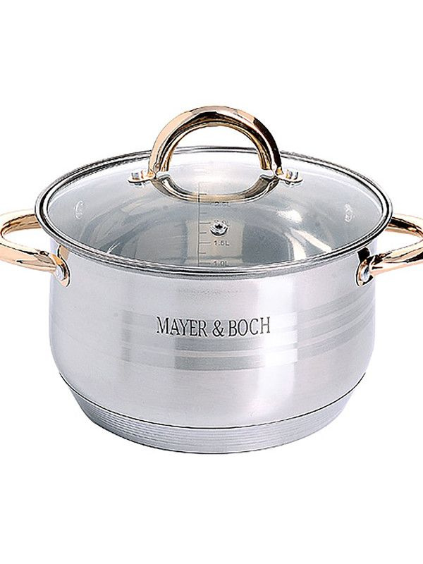 Mayer&Boch Кастрюля MAYER&BOCH сталь, Нержавеющая сталь, 3,8 л #1