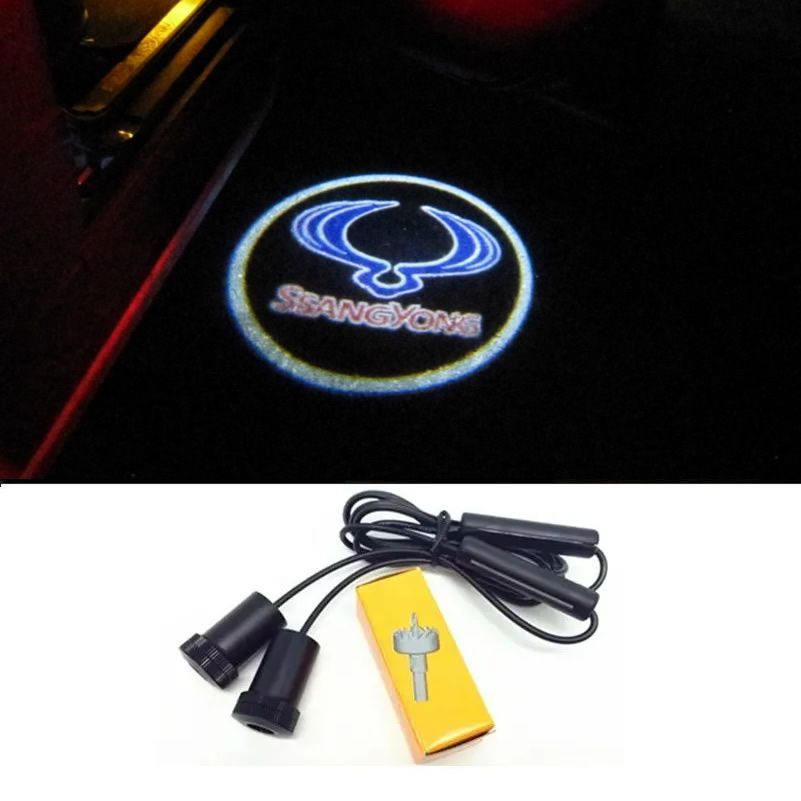 Светодиодная проекция логотипа автомобиля, врезной проектор с логотипом Ссанг Йонг  #1