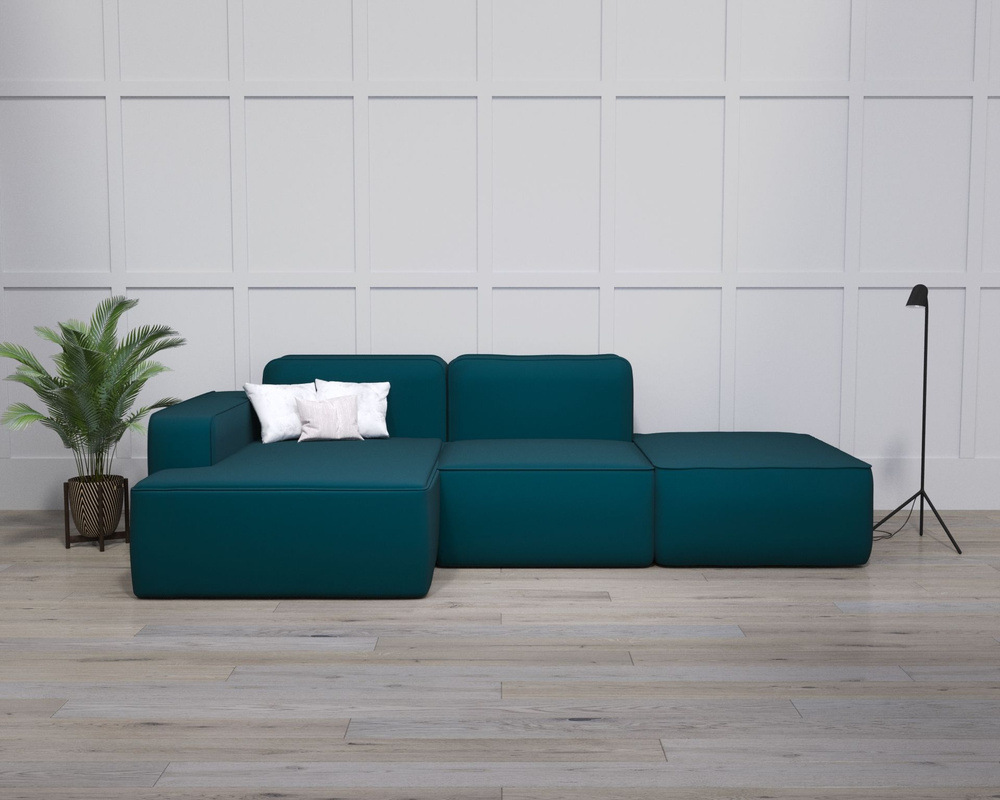 Модульный диван (комплект) "Робин" с оттоманкой, механизм Нераскладной, 310x180x80 см НЭНДО  #1