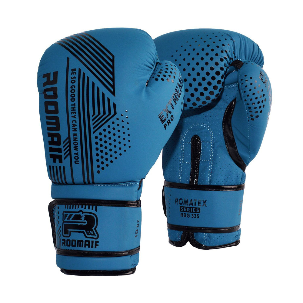 Боксерские перчатки Roomaif RBG-335 Dх Blue (10 oz) #1
