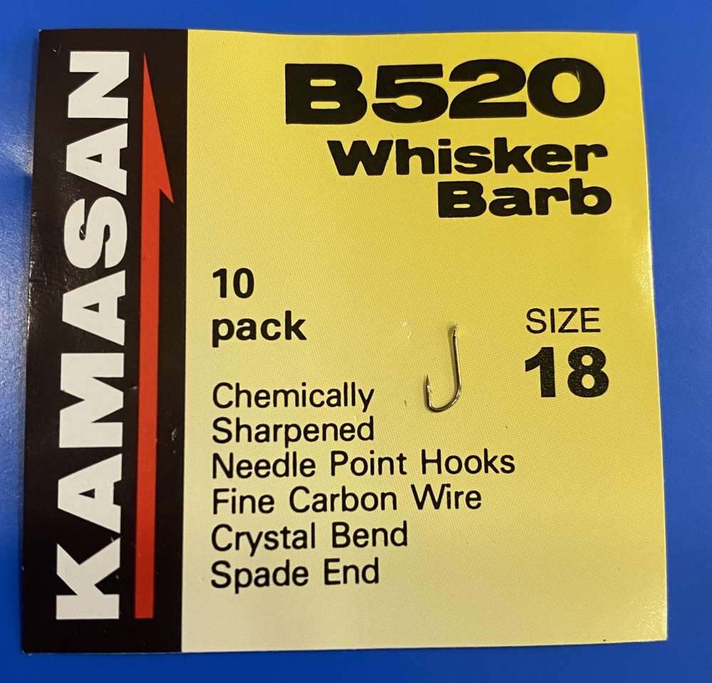 Крючки KAMASAN B520-18 Whisker Barb №18 (10шт) #1