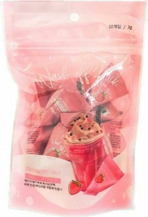 Med B / Мед Би Strawberry Milk Wash Off Pack Маска для лица глиняная очищающая с экстрактами клубники #1