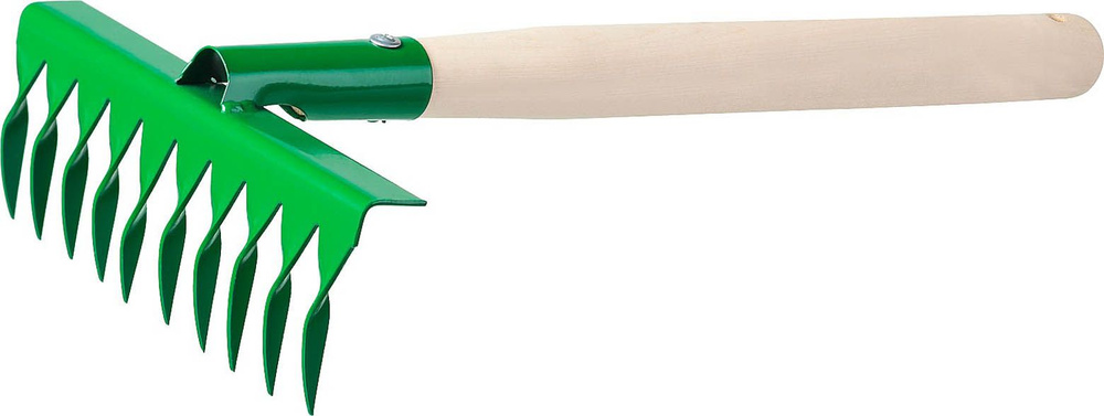 РОСТОК 10 зубцов, 405 мм, грабельки садовые с деревянной ручкой  #1