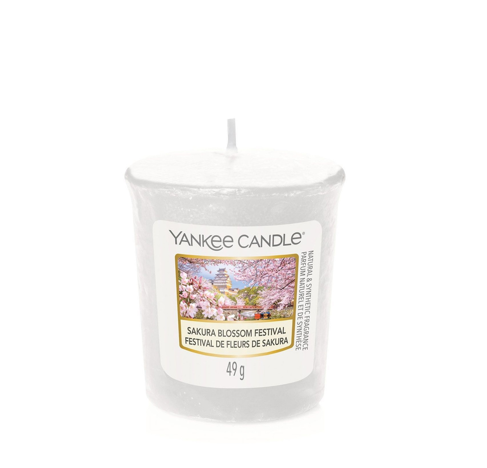 Yankee Candle Свеча ароматическая "Фестиваль цветения сакуры", 6 см х 6 см, 1 шт  #1