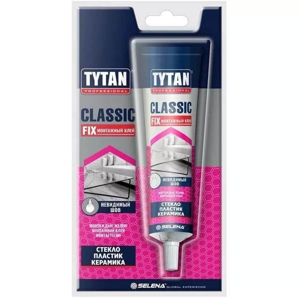 Клей монтажный каучуковый Tytan Professional Classic Fix универсальный прозрачный (100мл) тюбик  #1