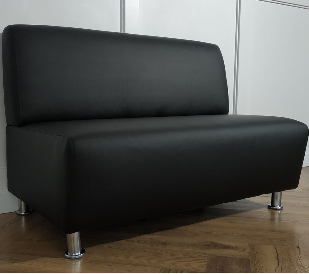 RONUM Прямой диван, механизм Нераскладной, 110х67х77 см,черный матовый  #1