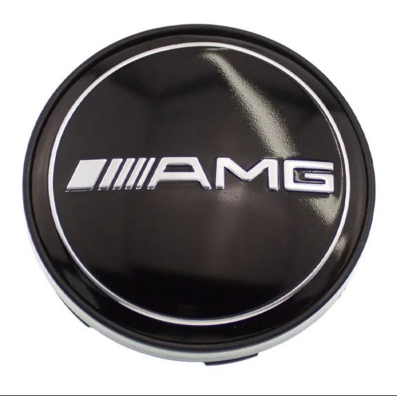 Эмблема заглушки на литые диски колеса колпаки ступицы Мерседес АМГ черный 1 шт.  #1