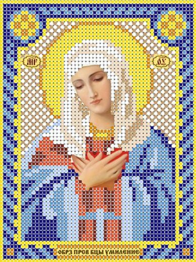 Схема для вышивания бисером (без бисера), икона "Образ Пресвятой Богородицы Умиление " 12х16 см  #1