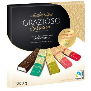 Ассорти шоколадных батончиков GRAZIOSO Cremy-Style 200г #1