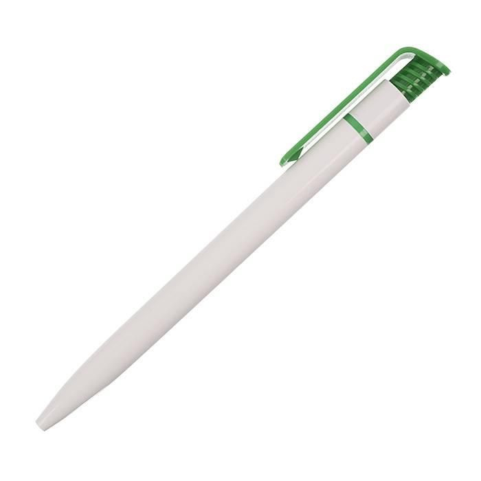 Ручка для логотипа автоматическая inФОРМАТ Ника (0.7мм, синий цвет чернил, бело-зеленый корпус) 50шт. #1