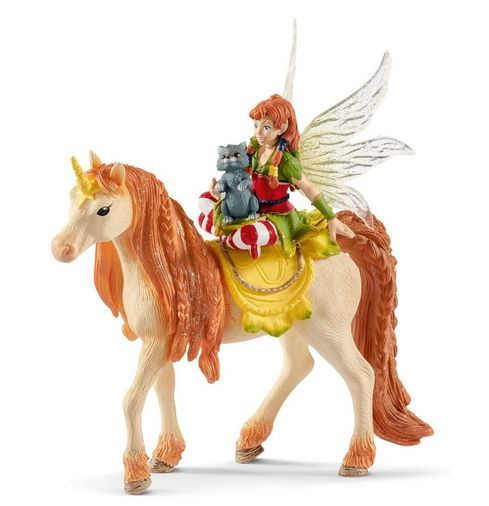 Фигурка Schleich Фея Марвин с блестящим единорогом 70567 #1