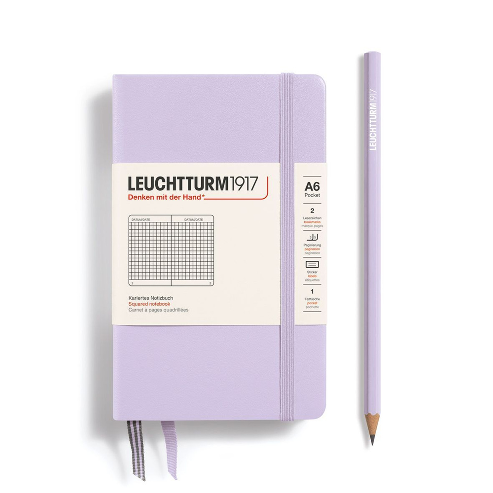 Блокнот Leuchtturm1917 Pocket A6, в клетку, лиловый #1