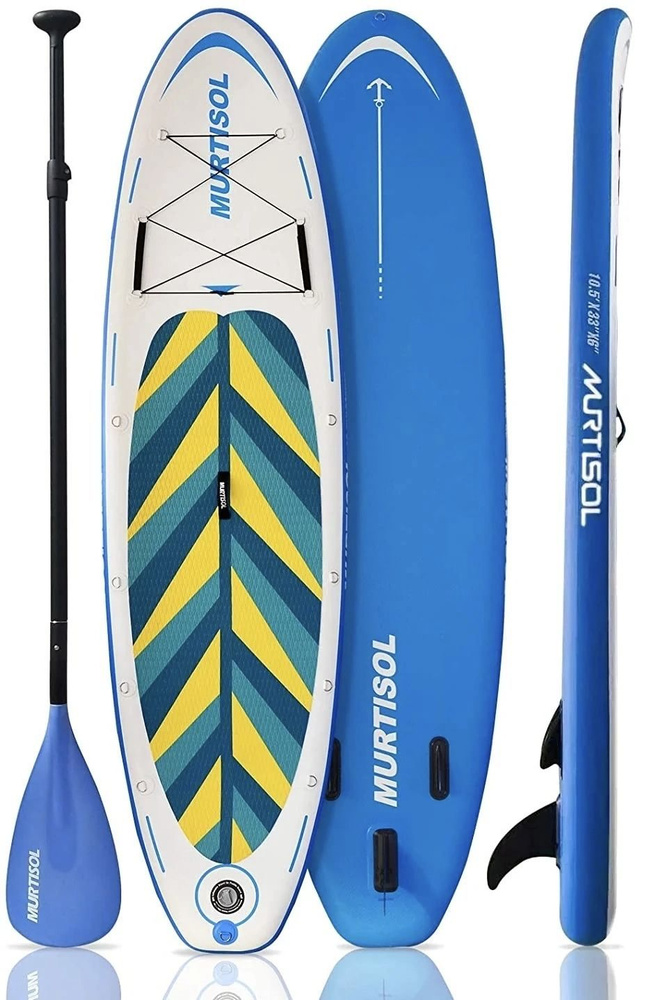 Надувная SUP-доска (SUP board) MARTISOL 10'6" с насосом, веслом и страховочным лишем. Сапборд с полным #1