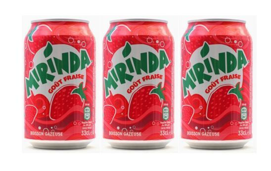 Газированный напиток Mirinda Strawberry Миринда Клубника, 330 мл * 3 шт, Франция  #1