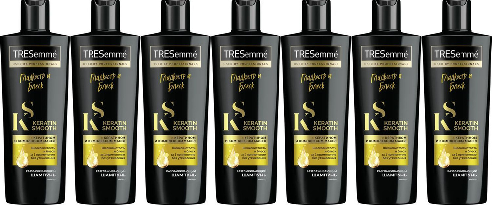 Шампунь TRESemme Keratin Smooth Разглаживающий для всех типов волос, комплект: 7 упаковок по 400 мл  #1