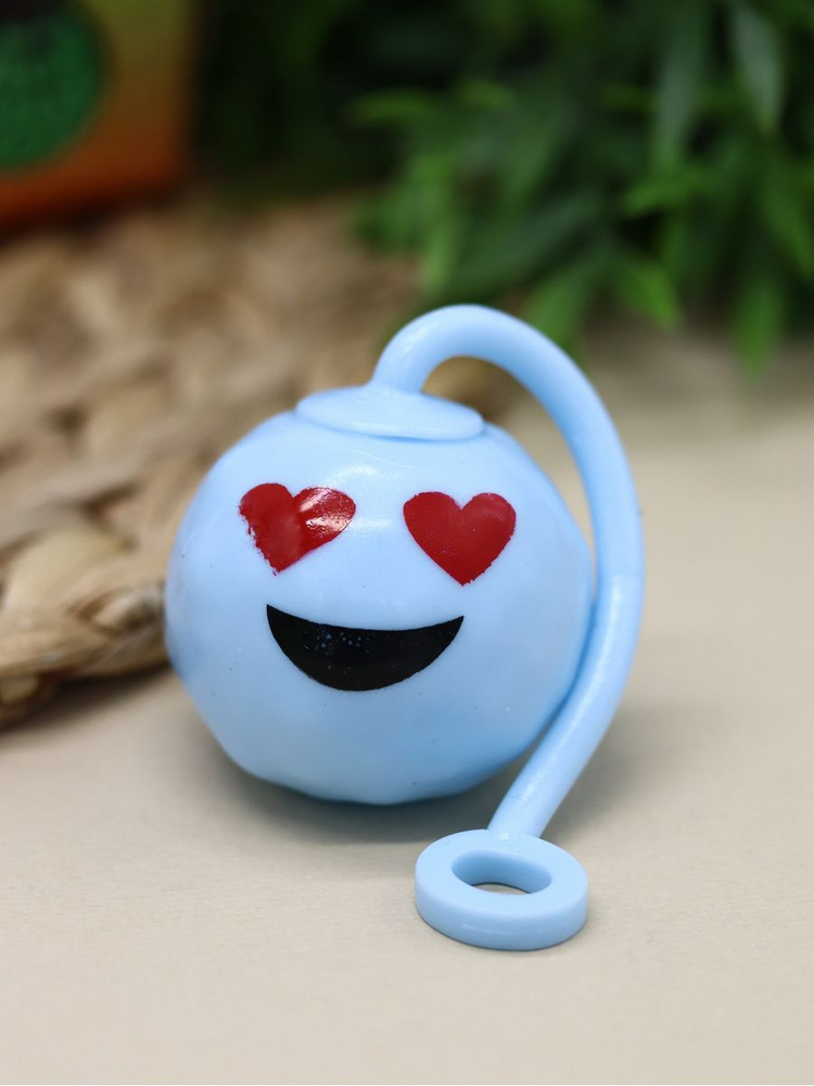 Игрушка антистресс мялка для детей Emoticon blue #1